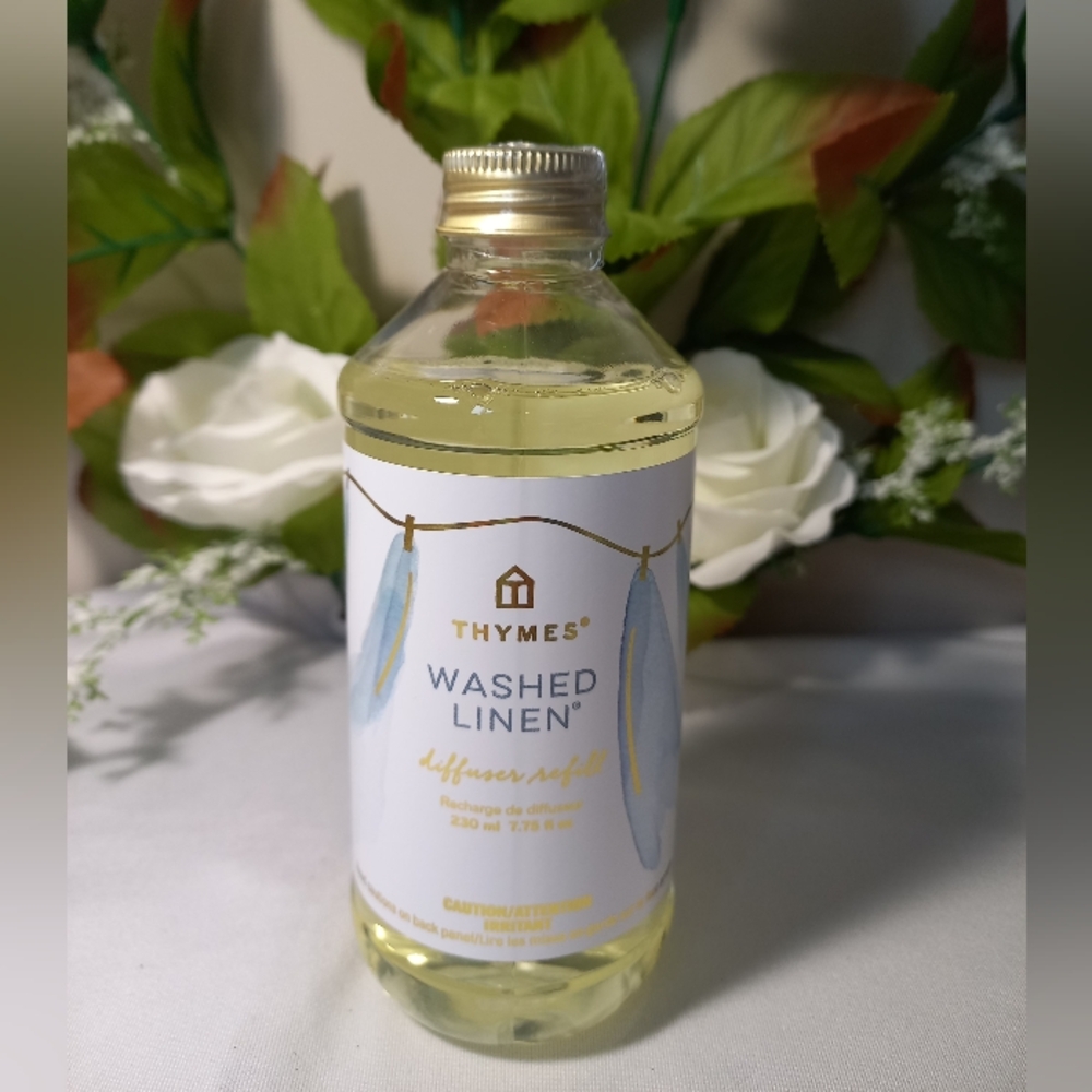 Thymes Reed Diffuser Oil – Washed Linen – 7.75 fl oz.